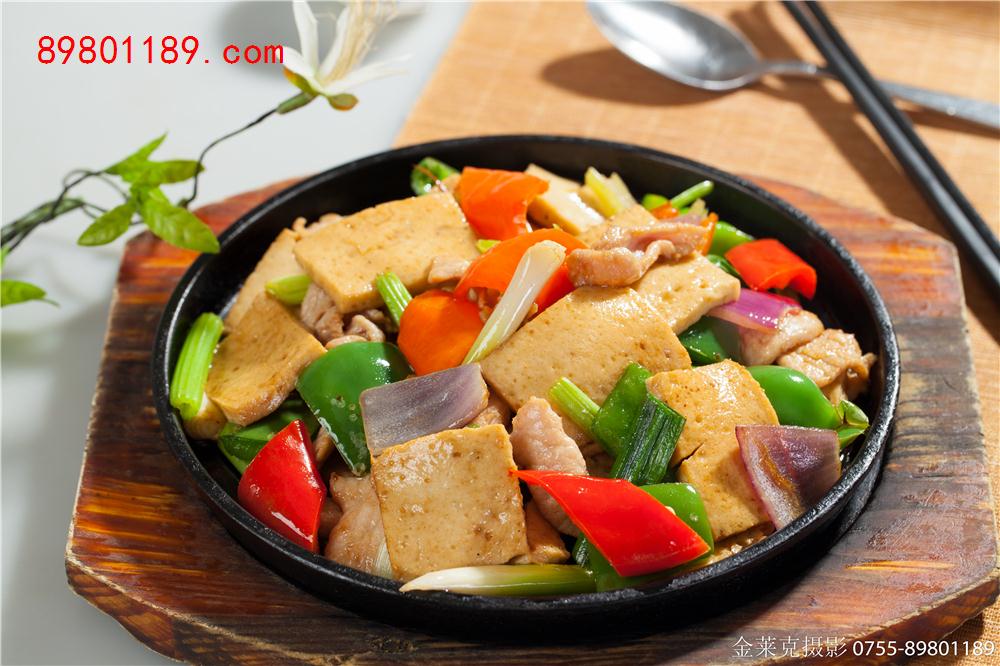 铁板千叶豆腐肉片